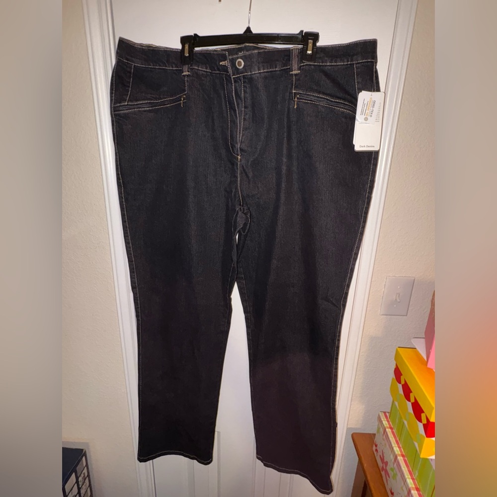 Ulla Popken Mony Elastic Waist Zip Pocket Plus Size Jeans